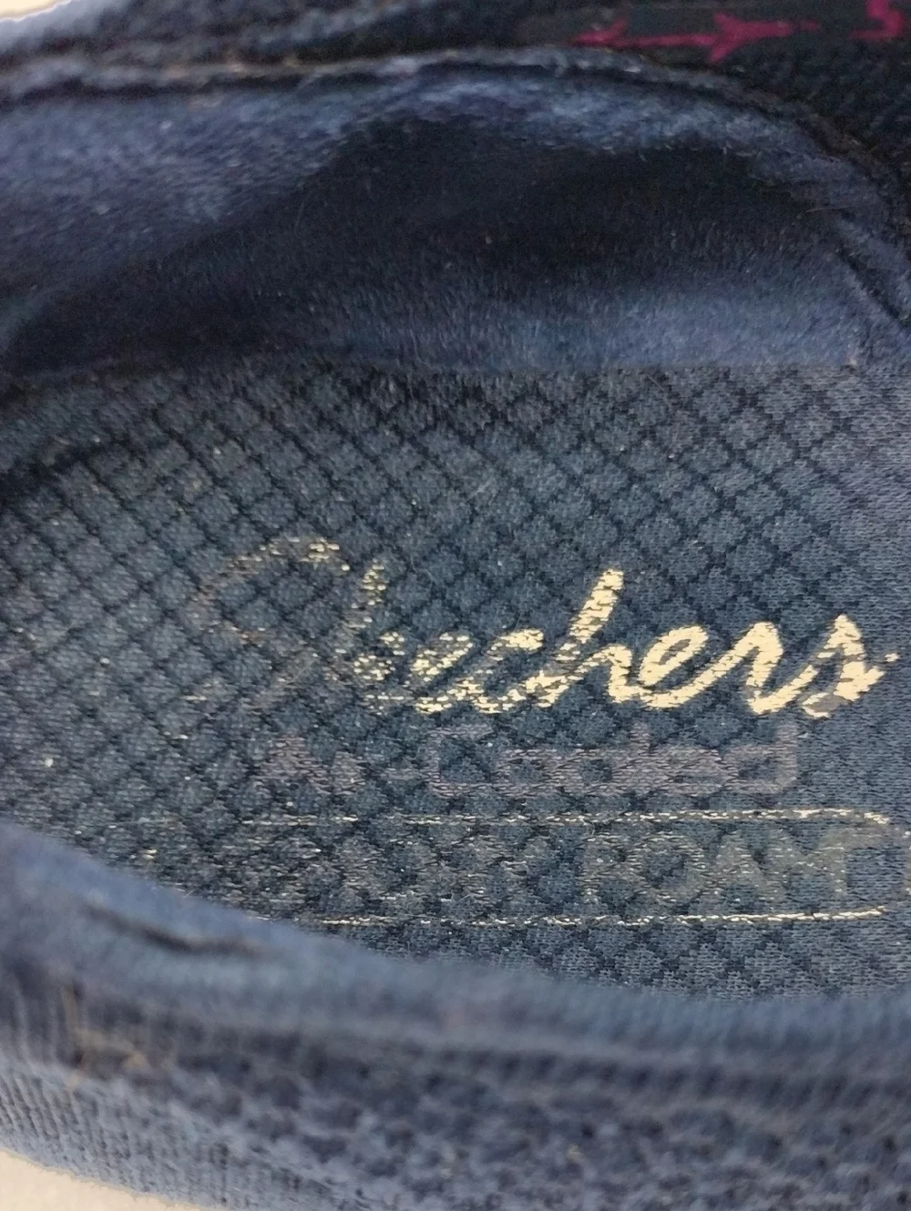 Skechers Seager Air-Cooled Memory Foam Navy Stretch Fit Knit Wedge Heel Shoe